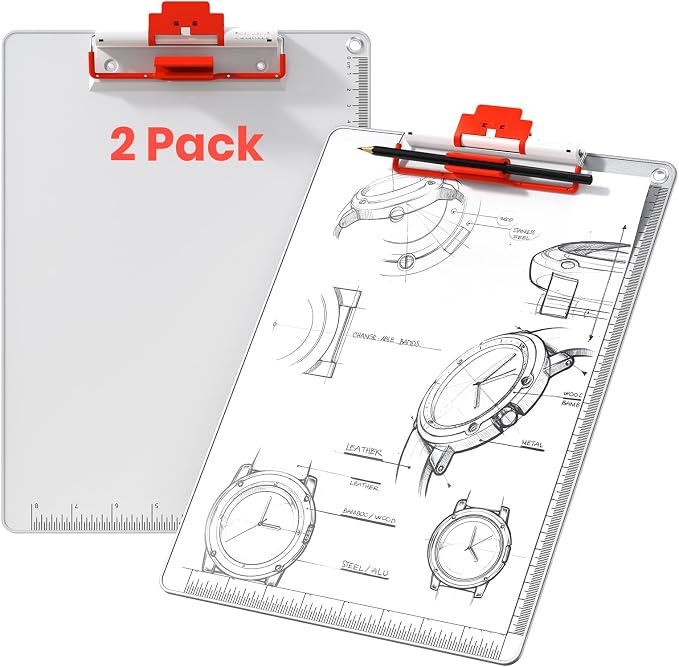 Clipboard with Pen Holder, Aluminum Frame & 2-in-1 Upgraded Clip, A4 Size 12.5 - Image 9