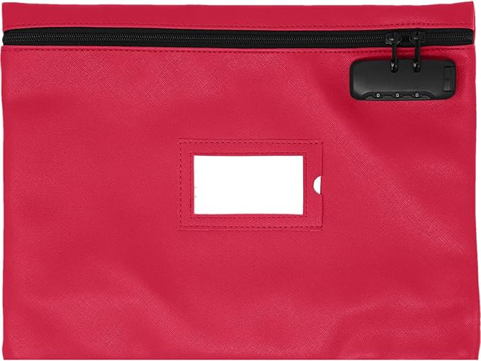 Pink Notary Bag | 14x11 inch | Locking Zipper Case for Notary Kit, Stamp, Embosser, Ink Pad, and Valuables-DeskLoop Office
