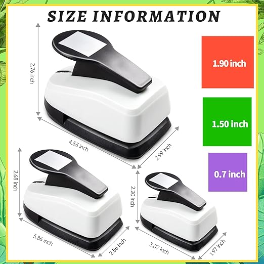Square Hole Puncher Square Paper Punch Shape Punches for Paper Crafts-DeskLoop Office