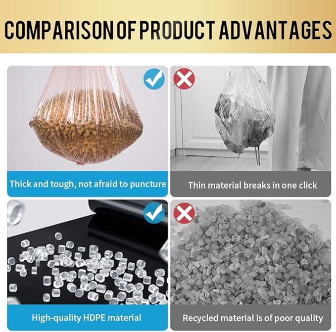 Small Trash Bags 240 Count Garbage Bags SWIHELP Waste Basket Liners for Bathroom, Kitchen,Bedroom, Office Pet Car 15 Liter Trash Can 4 Gallon-DeskLoop Office