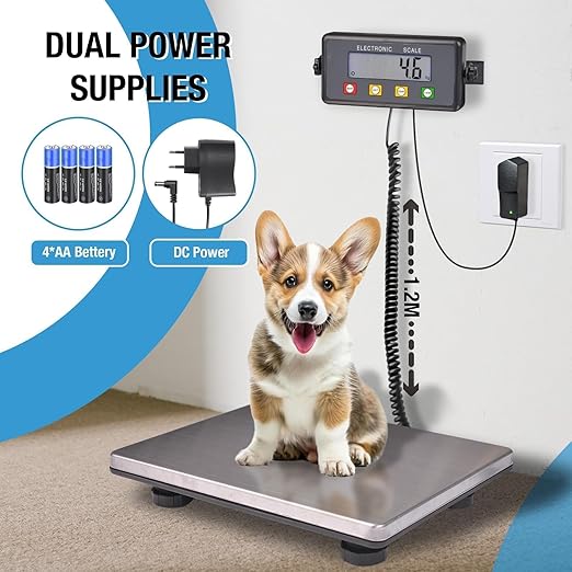 SurmountWay Large Shipping Scale, 440lb/0.35oz Digital Postal Scale with Tare/Count/Auto-Off Function, High Accurate Shipping Scale for Packages,Small Business,Luggage,Warehouse,Home (15.3"x11.8")-DeskLoop Office