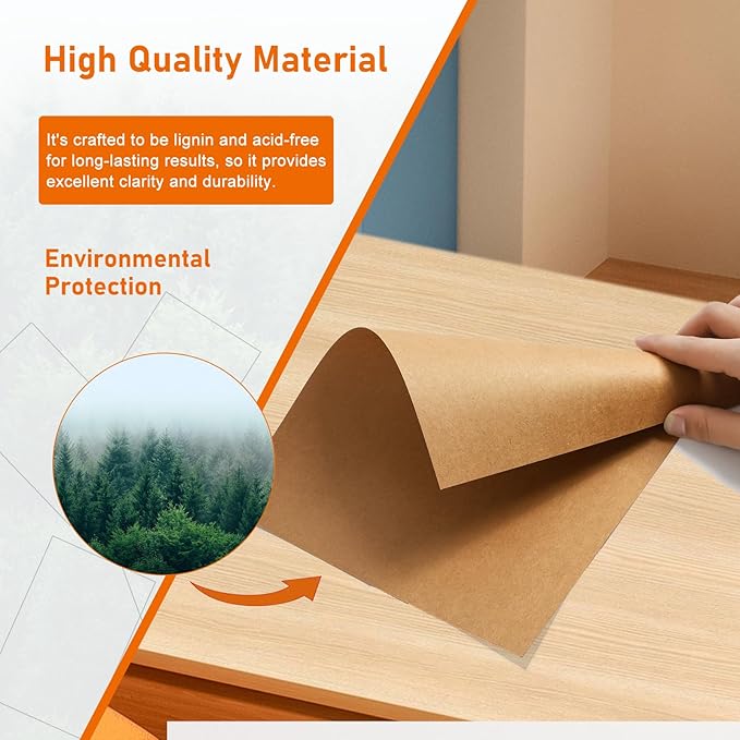 100 Sheets Brown Cardstock 8.5 x 11 Printer Paper, 92lb Heavyweight Paper Card Stock for Greeting Cards, Wrapper, Thank You Cards, Wedding Invitations, DIY Card Making, Office-DeskLoop Office