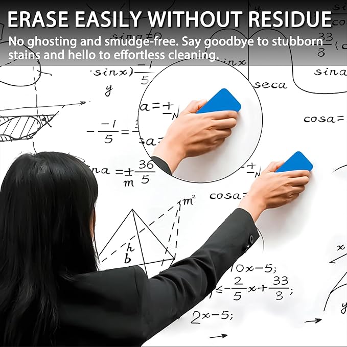 VEESA Dry Erase Markers Black, Fine Tip, 75 Count Low-Odor Whiteboard Marker Pens, Back to School Supplies, Office Series-DeskLoop Office