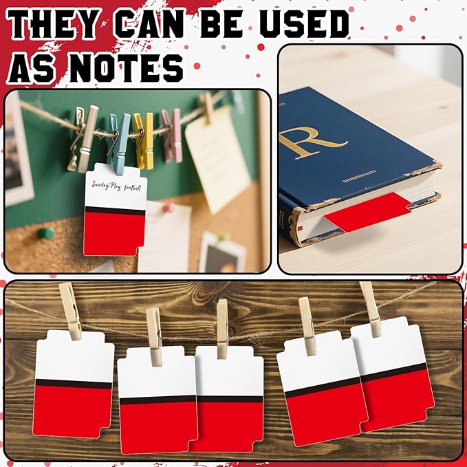 50pcs Red and White Trading Card Dividers Plastic Index Card Storage Dividers with Tabs Card Separators for Sports Recipe Game Card Organize-DeskLoop Office