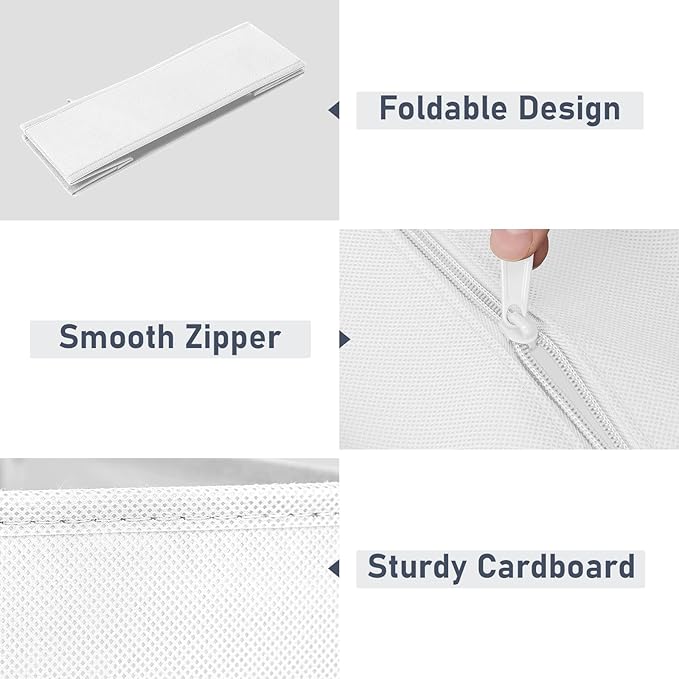 DIMJ Drawer Organizer Clothes - 20 Pack Closet Drawer Organizer Bins for Baby Clothes Storage, Fabric Dresser Organizer for Nursery Bedroom, Foldable Small Drawer Dividers for Underwear Socks-DeskLoop Office