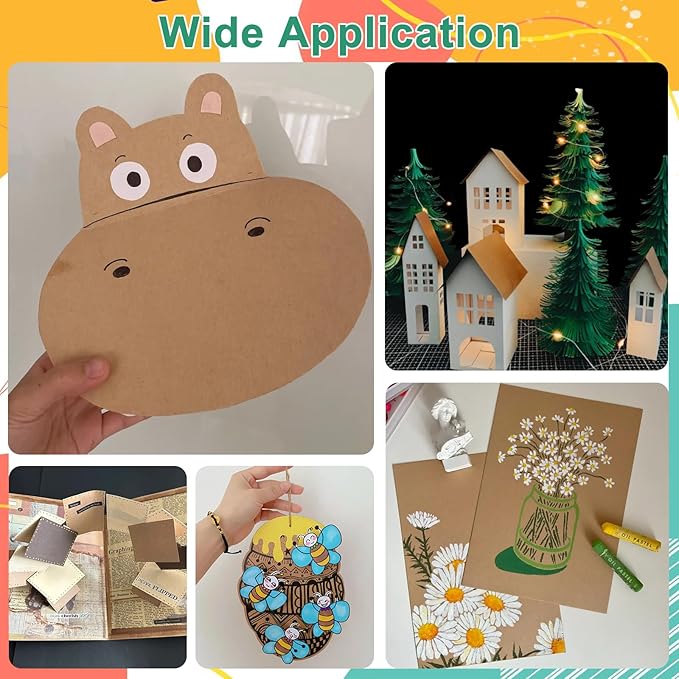 50 Sheets Brown Cardstock Paper, Colored Printer Paper 8.5 x 11, Card Stock Thick Construction for Craft,Scrapbook,Office Printing, Invitations, Certificates,92 lb/250gsm-DeskLoop Office