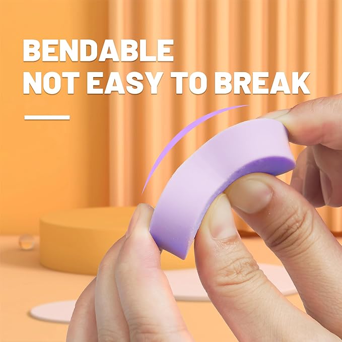 Yplus Eraser Line - Hipolymer Pencil Erasers for School Office, Cute White Rubber Eraser for Kids, Artist No Residues, 6 Pcs Multicolors-DeskLoop Office