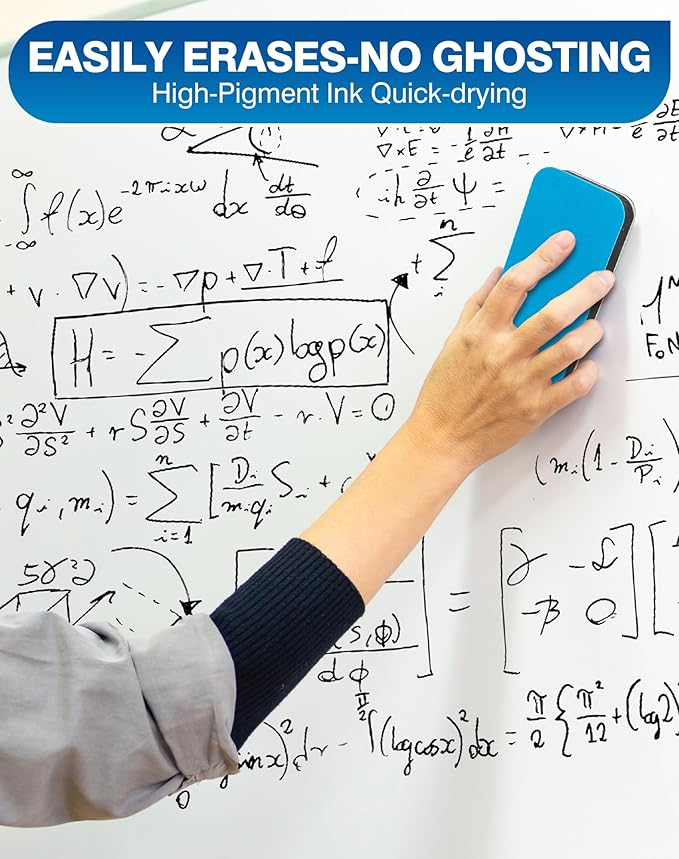 SFAIH Dry Erase Markers Chisel Tip Bulk, 72 Pack Black White Board Markers, Versatile Lines, Low Odor, 1s Quickly Dry, Perfect for School Supplies and Office-DeskLoop Office