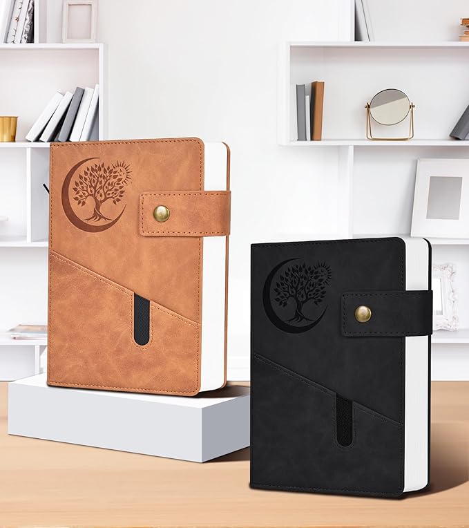 365 Page Thick Lined Journal Notebook for Men Women, A4 Large Leather Journals for Writing, Hardcover Notebooks for Work, School, Note Taking, Business, Travel Diary, College Ruled 8.5" x 11"-DeskLoop Office