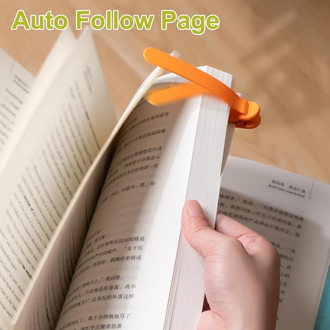 6Pcs Automatic Bookmark, Silicone Smart Book Marks for Reading Women, Men, Kids,Cute Unique Book Markers Bookmark Clip Reading Accessories Gifts for Book Lovers (Colorful 6pcs)