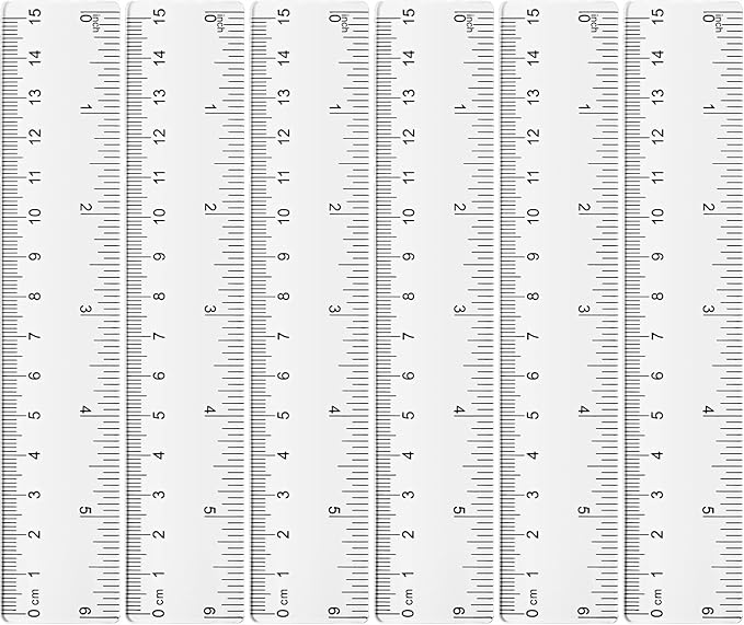 Zonon 6 Pcs 6 Inch Ruler Bulk Clear Plastic Flexible Straight Metric Rulers with Centimeters and Inches Drafting Measuring Tool for Classroom School Students Education-DeskLoop Office