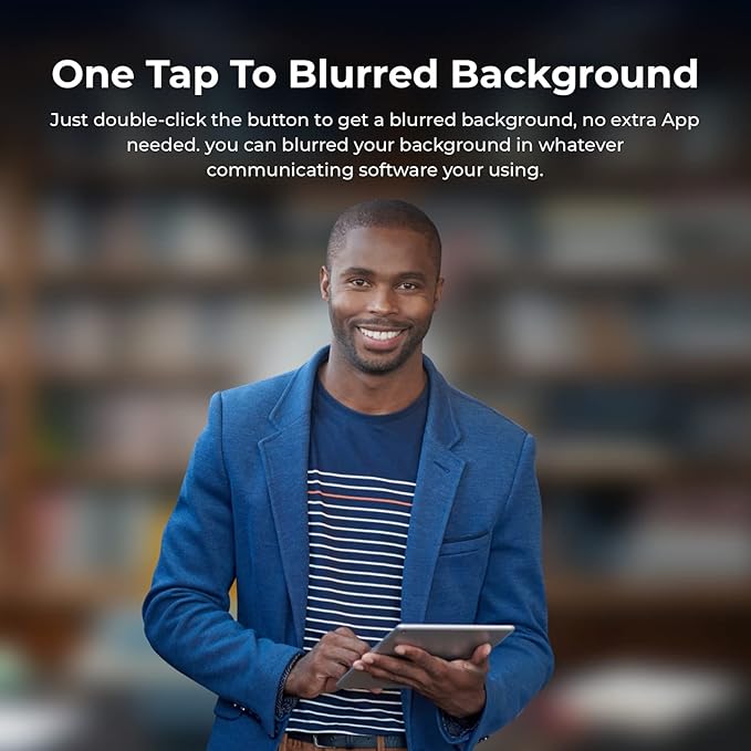 OBSBOT Meet AI-Powered 4K Webcam, AI Framing & Autofocus, Webcam with Microphone, Background Bokeh, 60 FPS, HDR Low-Light Correction, Beauty Mode, Webcam for PC, Streaming, Conference, Gaming, etc.-DeskLoop Office