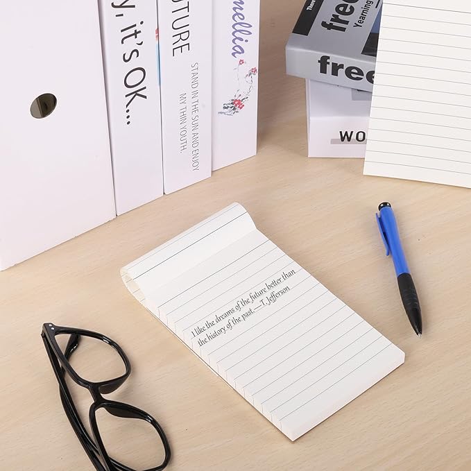 20 Pack Lined Memo Pads 4”x6” Note Pads - 100 Sheets Each Lined Paper Notepad- Small Memo Scratch Pad Writing Pads(Double Sided Printed)-DeskLoop Office