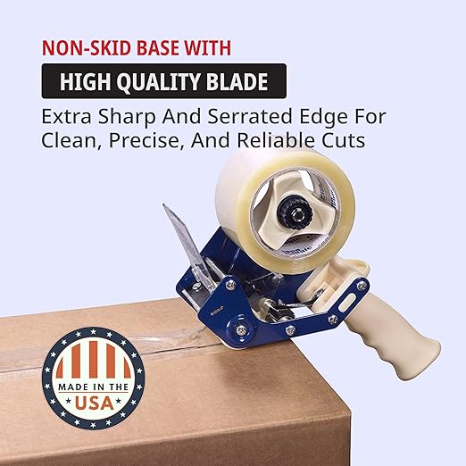 Tape Logic 3" Multi Roll Tape Dispenser - Heavy Duty Desk or Table Top Tape Dispenser with Non-Skid Base for Home or Office, Supplies for Packing, Shipping, Moving, & Mailing-DeskLoop Office