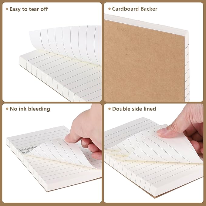 20 Pack Lined Memo Pads 4”x6” Note Pads - 100 Sheets Each Lined Paper Notepad- Small Memo Scratch Pad Writing Pads(Double Sided Printed)-DeskLoop Office