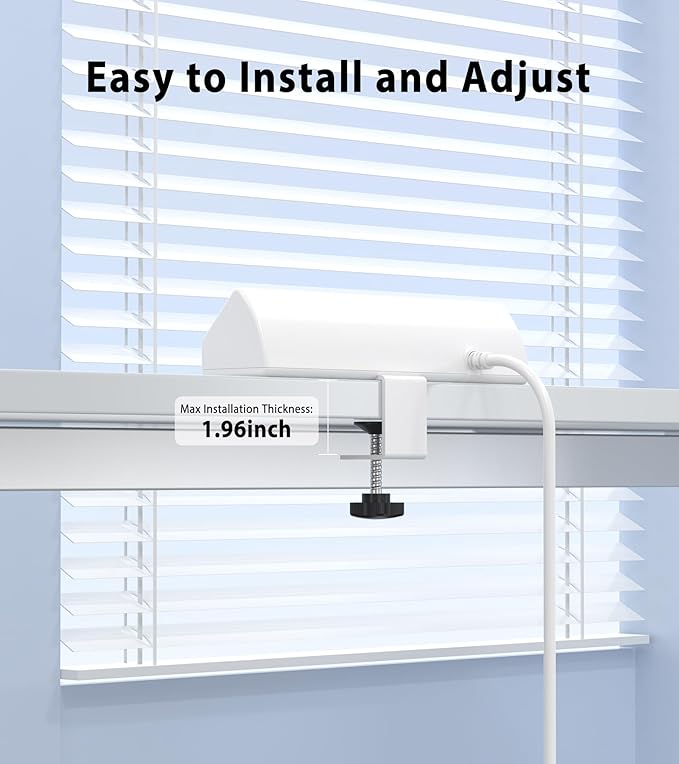 45W Fast Charging Station,Desk Clamp Power Strip,4 PD USB-C Ports,5 AC Outlets,Surge Protector Power Strip, 14AWG Heavy Duty Cord, Fits 1.9" Tabletop Edge (White, 15 FT Cable)-DeskLoop Office