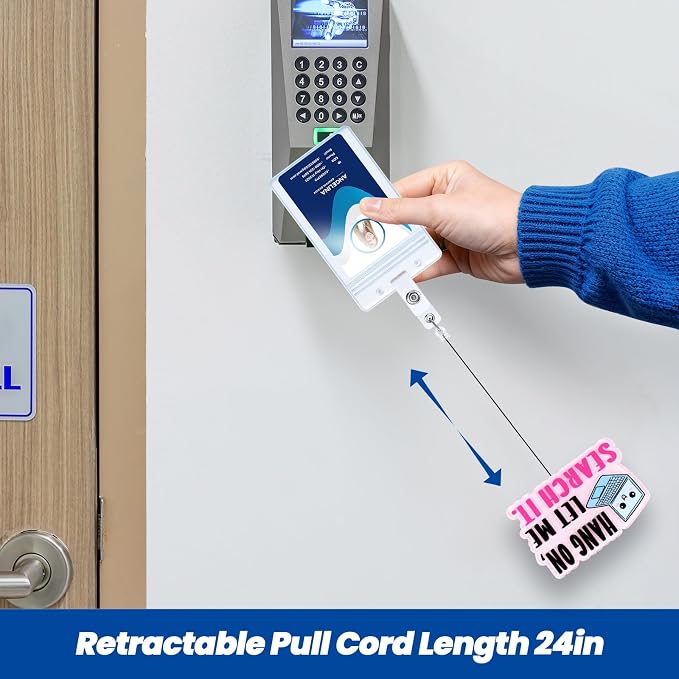 Hang On, Let Me Search It Funny Nurse Badge Reel, Cute Retractable ID Badge - Image 6