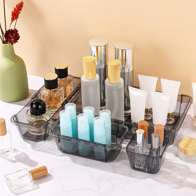 25 Pcs Clear Drawer Organizer, Adjustable Drawer Storage Box, 3-Size Desk - Image 6