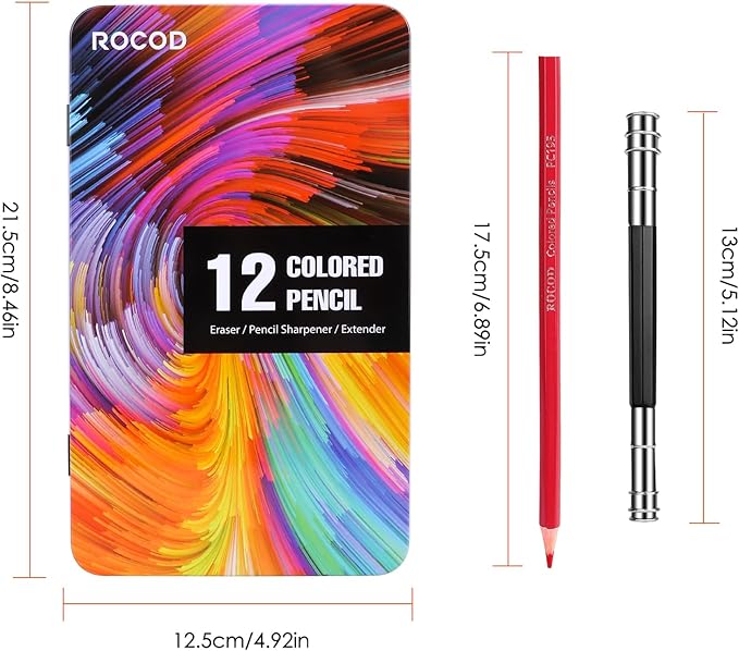 12-Color Colored Pencils Professional Coloring Pencils for Kids and Adults Art Color Drawing Pencil Set-DeskLoop Office