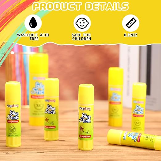300 Pcs White Glue Stick Washable Glue Stick for Crafts Home School Classroom Students Teachers Employees Scrapbooking Crafting Supplies, 0.32 Ounce-DeskLoop Office