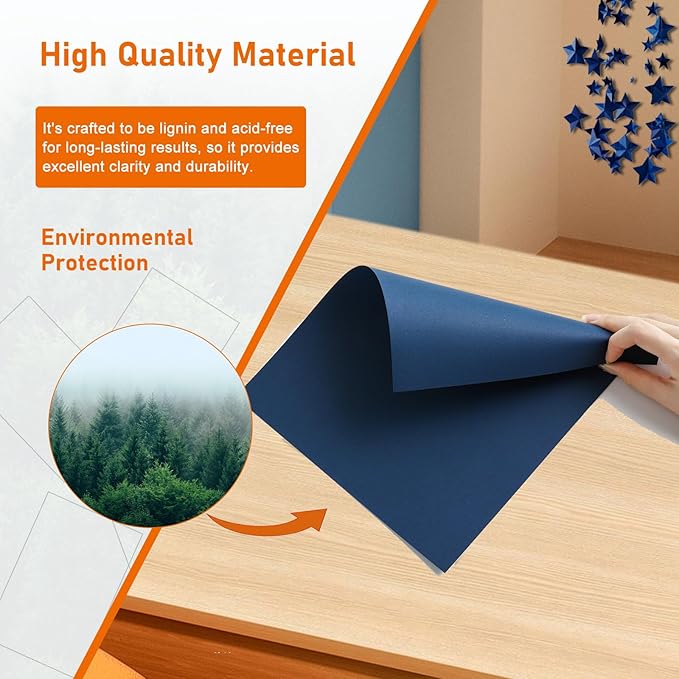 28 Sheets Navy Blue Cardstock 8.5 x 11 Craft Paper, 92lb Premium Paper Card Stock for DIY Cards Making, Wedding Invitations, Festival blessings, Memus, Graduations-DeskLoop Office