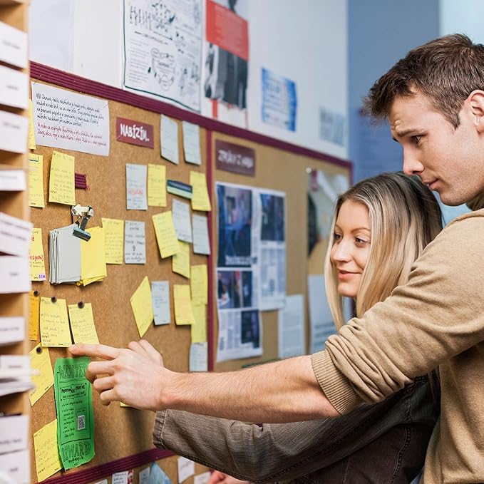 Black Push Pins for Cork Board,Flat Thumb Tacks for Wall Hangings,120 Pcs Flat Head Push Pins for Bulletin Board Plastic Thumb Tacks Steel Point in Reusable Box-DeskLoop Office