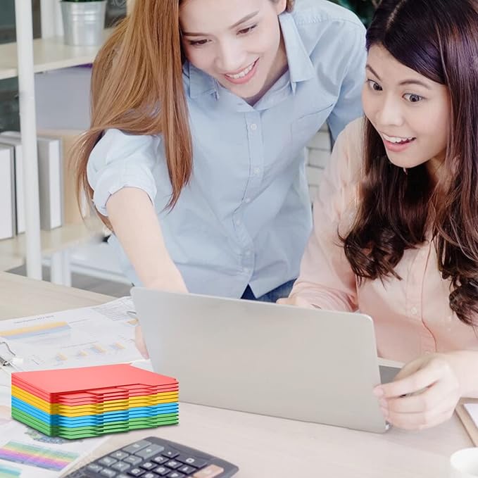 96 Pcs 5x8 Index Cards Dividers With Blank Tabs - Color Note Cards for Studying, Working, Office, School, Business, Home-DeskLoop Office