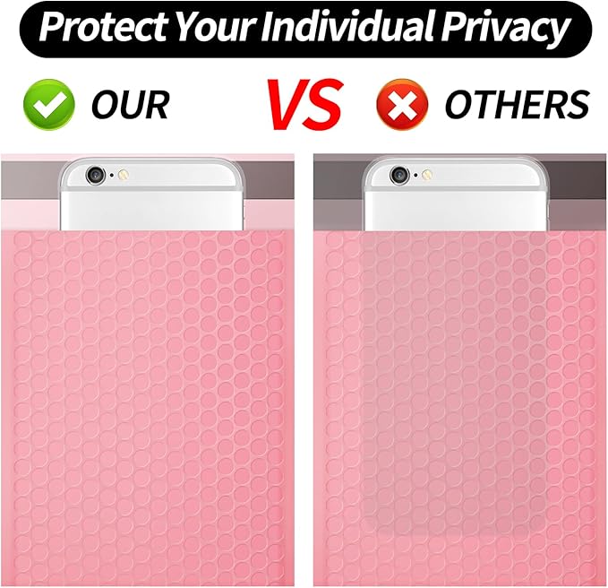 Bubble Mailers 3.5x5 inch 40Pack Pink Bubble Mailers Self-Seal Padded Mailing Envelopes Bubble Opaque Padded Mailer for Small Businesses to Package and Mail Jewelry Cosmetics#0000-DeskLoop Office