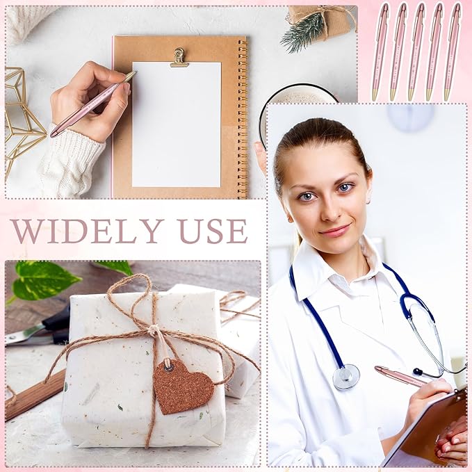 Lincia 100 Pcs Motivational Ballpoint Pens Bulk Retractable Medium Point Pens with Black Ink Inspiration Thank You Gifts for Teacher, Back to School, Christmas-DeskLoop Office