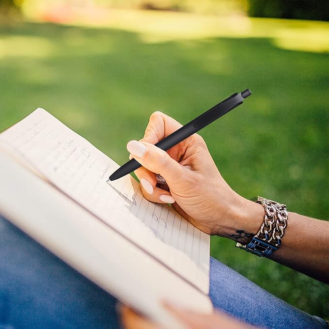 Aozora Pens Bulk 120 Pack Black Click Pens No Bleed Wholesale Retractable Ballpoint Pens Medium Point,Smooth Ink Pens for Journaling School Office Supplies 1.0MM Black Ink-DeskLoop Office