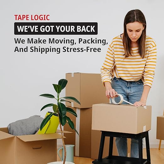 Tape Logic 3" x 110 yds Acrylic Packing Tape 2.2 Mil, Clear (24-Pack) Heavy Duty Packing Tape Rolls for Sealing Boxes at Home, Warehouse, & Office, Supplies for Packaging, Shipping, Moving-DeskLoop Office