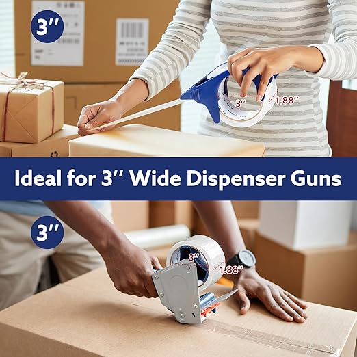 Clear Packing Tape (12 Rolls), Heavy Duty Packaging Tape for Shipping Packaging Moving Sealing, 2 inches Wide, 65 Yards Per Roll-DeskLoop Office