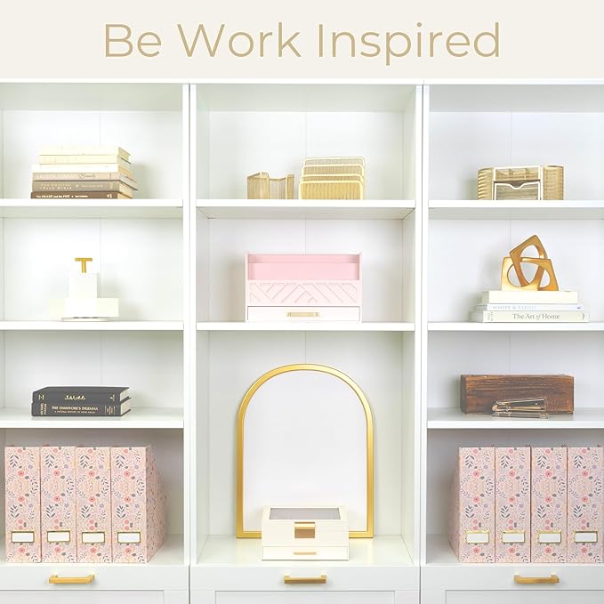 BLU MONACO Foldable Magazine File Set of 4 with Floral Boho Design – Decorative Cardboard Magazine Organizer for Home, Office & Dorm Room – Artistic Magazine Storage Solution-DeskLoop Office