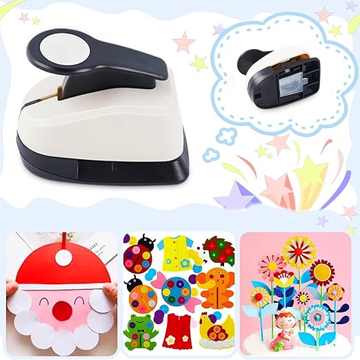 Circle Punch, Circle Hole Punch, Paper Hole Puncher, 3 PCS CirclePunch Set, 1 inch Hole PunchCircle, 5/8'' CirclePaper Punchers, 3/8'' Craft Punches, HolePuncher for Crafts, Shape Punches-DeskLoop Office