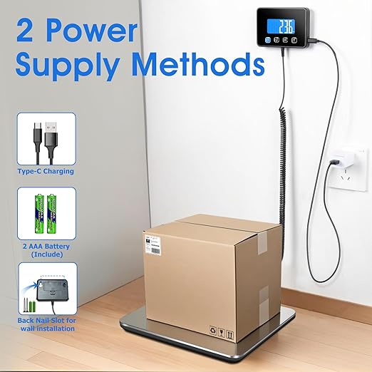 Luggage Scale 440lb Digital Shipping Scale with 0.35oz Accuracy, Tare/Hold, USB & Battery, Portable Postal Package Scale for Travel, Home, Office-DeskLoop Office