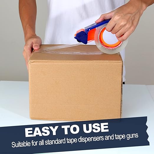 PANDRI Packing Tape, 24 Rolls Heavy Duty Clear Packaging Tape for Shipping Packaging Moving Sealing, 2 inches Wide, 65 Yards Per Roll, Total 1560 Yards-DeskLoop Office