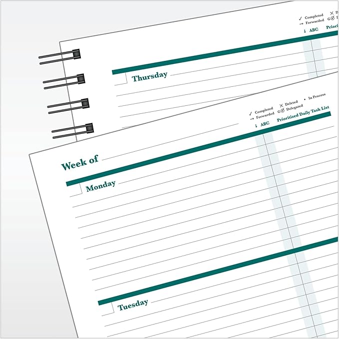 FranklinCovey - Undated Planner | Weekly - Wire-Bound Planner (7” x 8.5” X 1”)-DeskLoop Office