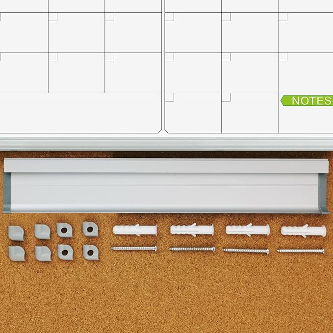 JILoffice Magnetic Dry Erase Calendar Whiteboard, 4 Month White Board Planner 48 X 36 Inch, Silver Aluminum Frame Wall Mounted Board for Office Home and School-DeskLoop Office