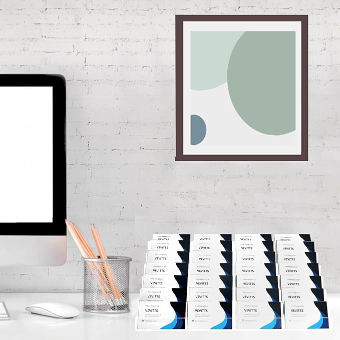 Acrylic Business Card Holder for Desk Multiple Business Card Holders 28 Slot 7 Tier Large Business Card Organizer Business Card Display Rack Clear Plastic Business Card Stand for Home Office-DeskLoop Office