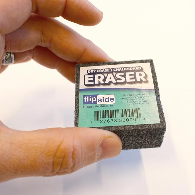 Flipside Products Rectangular Dry Erase Answer Paddles w/Black Dry Erase Marker and Erasers, Auction, Handheld Whiteboard, Handle Response Board, 72 Pieces, Set of 24-DeskLoop Office