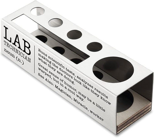 Lab Technician Definition Gifts for Women, Men, Lab Technician Tech Desk Decor Stainless Steel Pen Pencil Holders WCC51-DeskLoop Office
