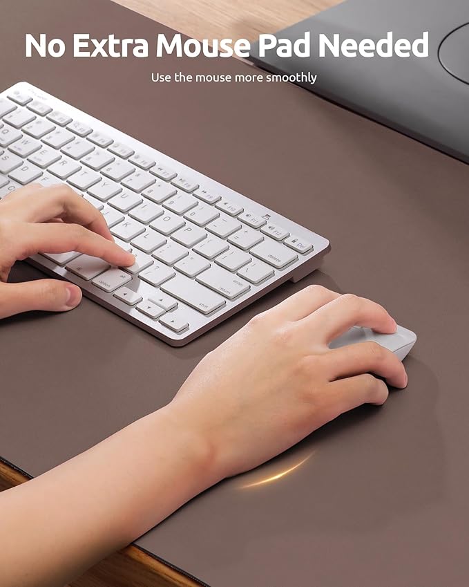 YSAGi Leather Desk Protector, Office Mat, Large Mouse Mat, Non-Slip PU Leather Blotter, Laptop Pad, Waterproof Writing Pad for Office and Home (Chocolate, 31.5" x 15.8")-DeskLoop Office