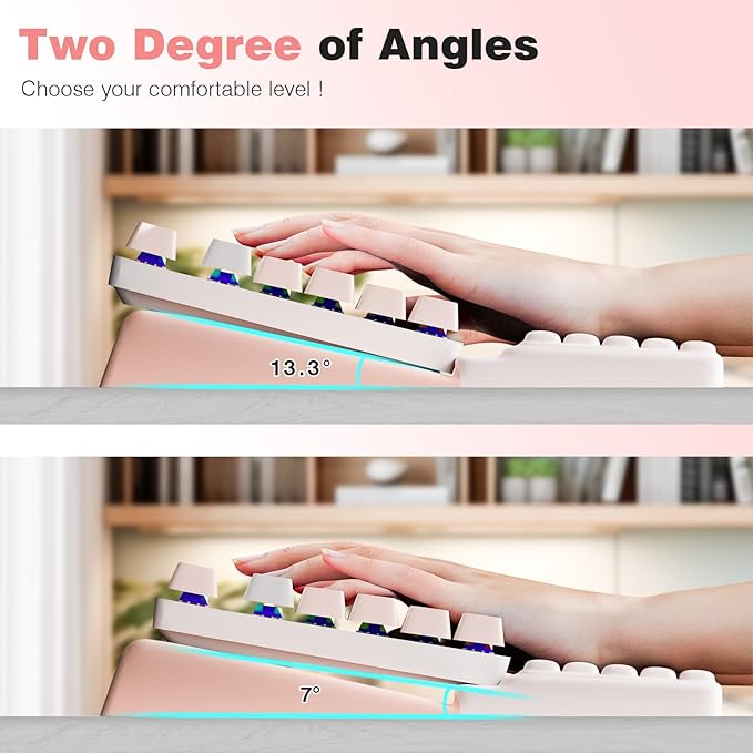 Ospelelf Ergonomic Keyboard Wrist Rest Pad Comfortable Keyboard Stand Riser Holder Pad for Office Gaming-DeskLoop Office