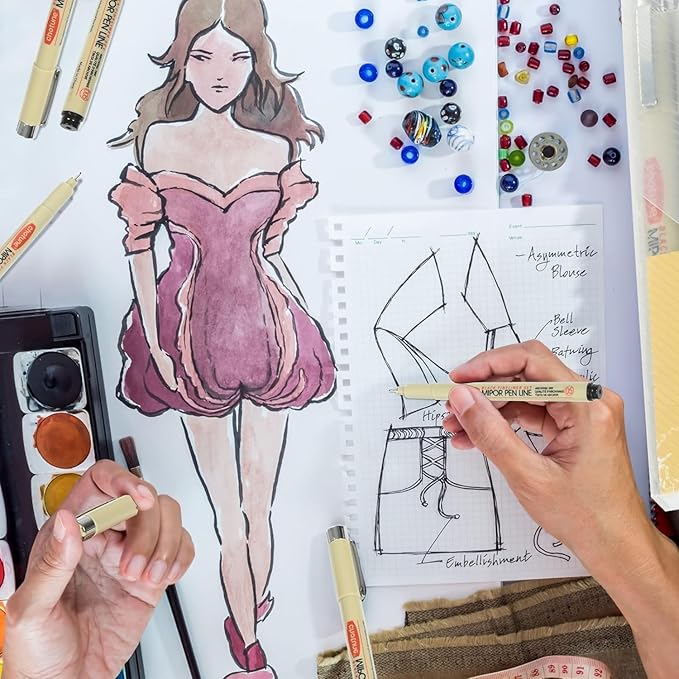 Micro Fineliner Set – 3 size Archival Ink pens for Technical Drawing, Anime & Sketching – Artists, Architects & Illustrators-DeskLoop Office