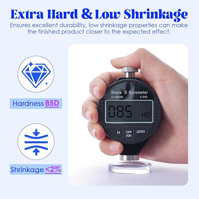 Bsrezn 100g UV Resin Hard with 2 Molds, 2 Pairs of Gloves and 1 Stirring Stick Crystal Clear Premixed Resina UV for Jewelry Making (100g)