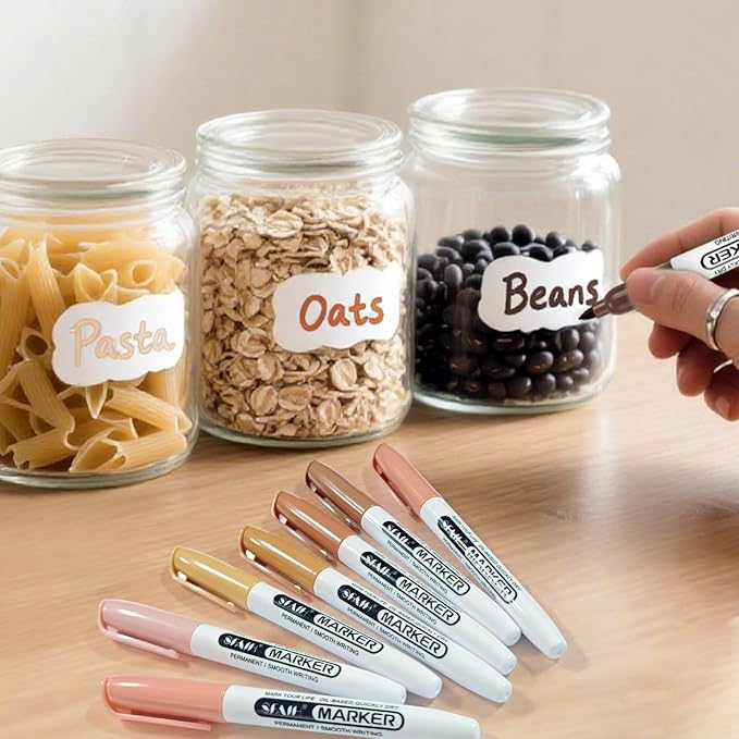 SFAIH 24 Skin Tone Permanent Markers - Assorted Portrait Colors, Fine Point Permanent Markers for Portrait, Figure, Animals, Trees Painting, Coloring Book, Decorate Wood, Quick Drying, Fade Resistant-DeskLoop Office