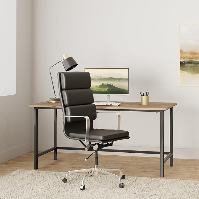 Laura Davidson Furniture SOHO II Tall Back Padded Management Chair (Black)-DeskLoop Office