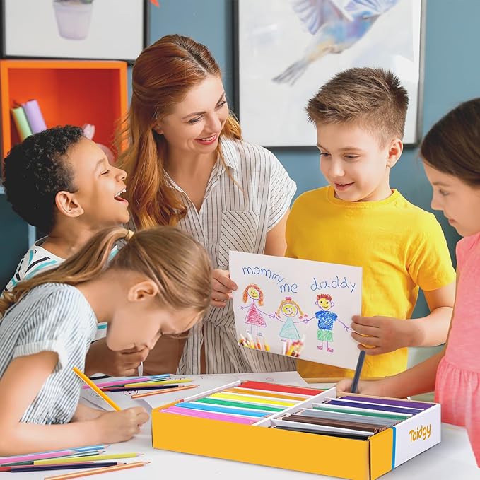 336 Packs Colored Pencils Bulk Classroom, Colored Pencils for Kids 12 Assorted Colors, Coloring Pencil Set Plus 36 Sharpeners, Pre-sharpened Color Pencils, Back to School Supplies Bulk for Teachers-DeskLoop Office