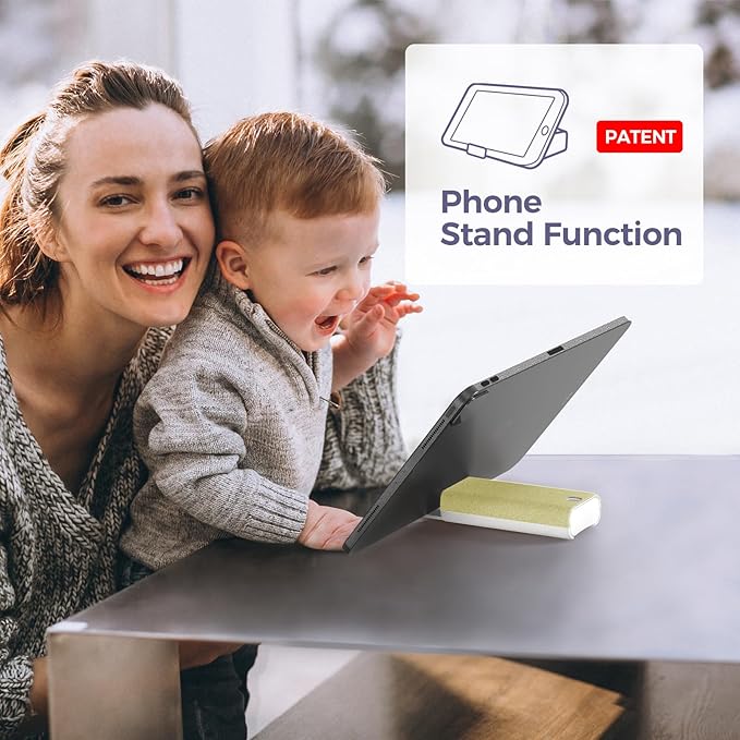 CLICK CLEAN Touchscreen Mist Cleaner, Screen Cleaner, All in One Screen Cleaner Spray with Microfiber and Phone Stand for All Phones, Laptop and Tablet Screens (Beige)-DeskLoop Office