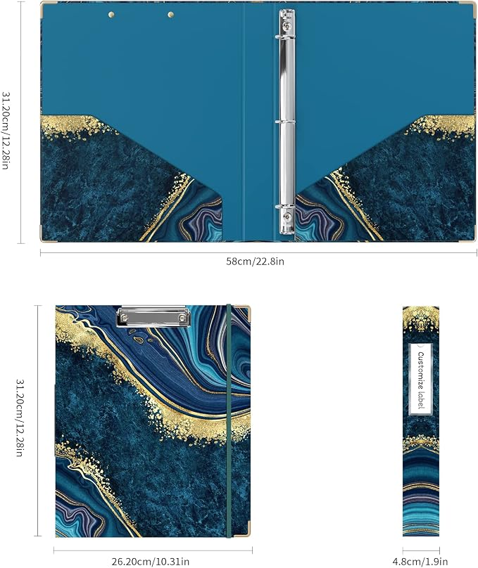Ospelelf 1 Inch D Ring Binder for Letter Size - Image 6